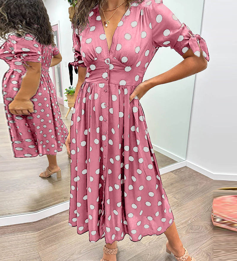 Monica™ | Elegantna Haljina s Točkicama