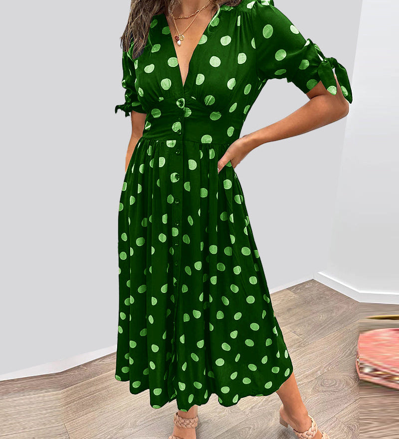 Monica™ | Elegantna Točkasta Haljina