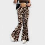 Leopardine Bootcut Hlače