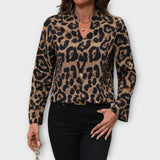 Majica s izrezom u leopard uzorku