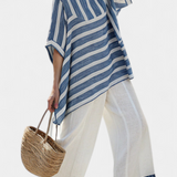 Constança| Set od platna s plavim prugama inspiriran Mediteranom