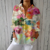Agnès | Aquarela blusa s elegantnim cvjetnim uzorkom