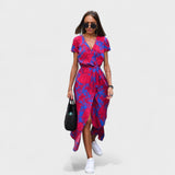 Rožasta Lirio Haljina - Boho Chic Stil