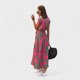 Rožasta Lirio Haljina - Boho Chic Stil