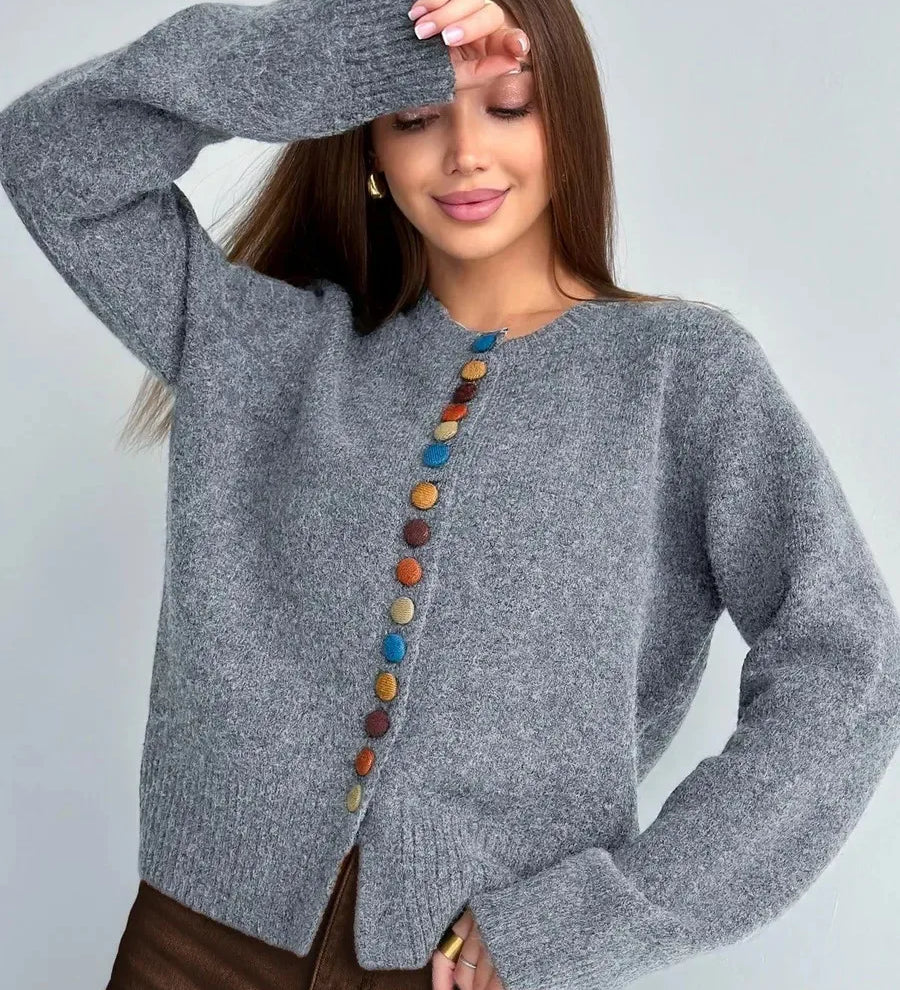 Nicole | Pulover s Detaljima Dugmadi