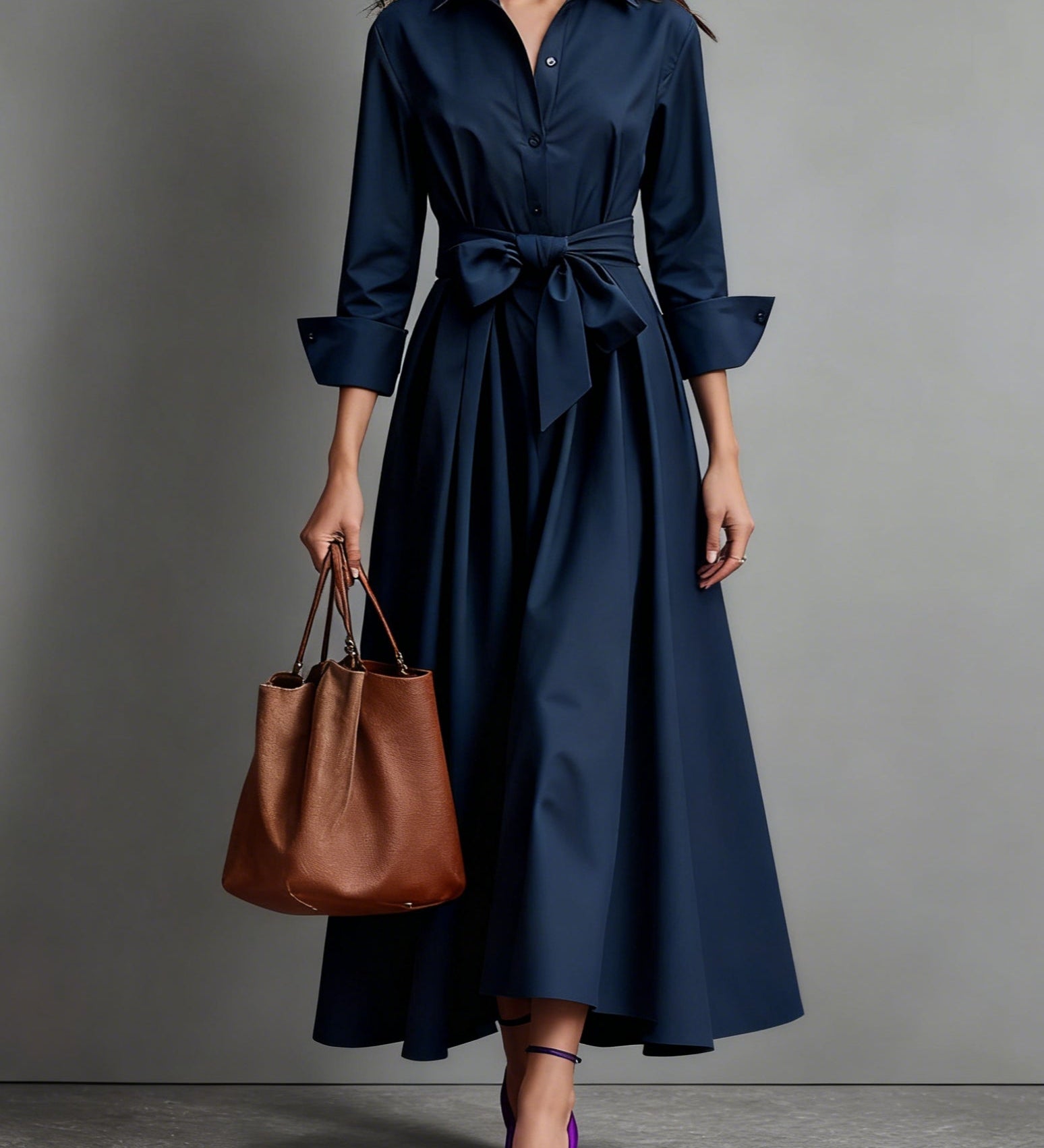 Marise | Elegantna maxi haljina s mašnom