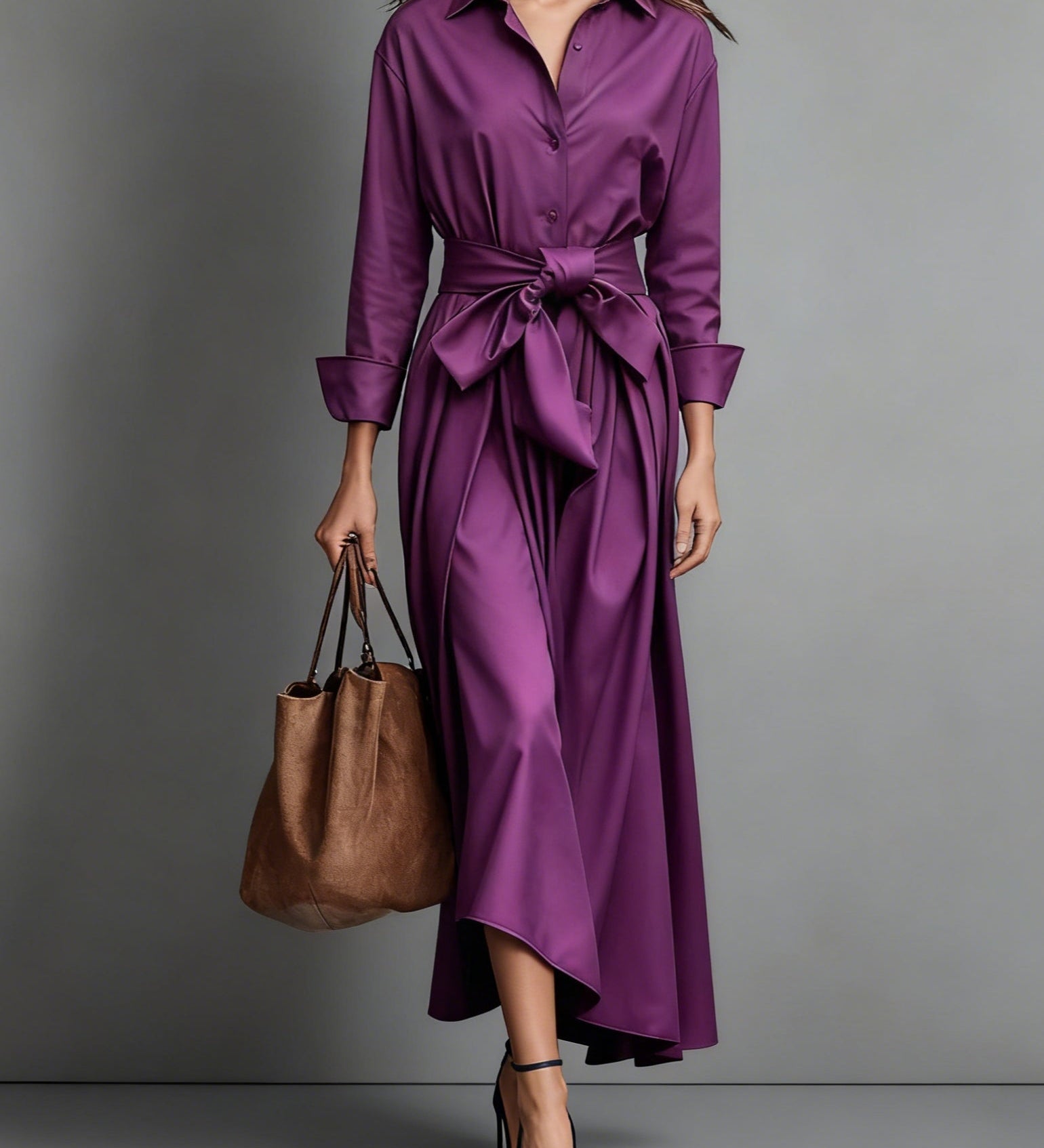 Marise | Elegantna maxi haljina s mašnom