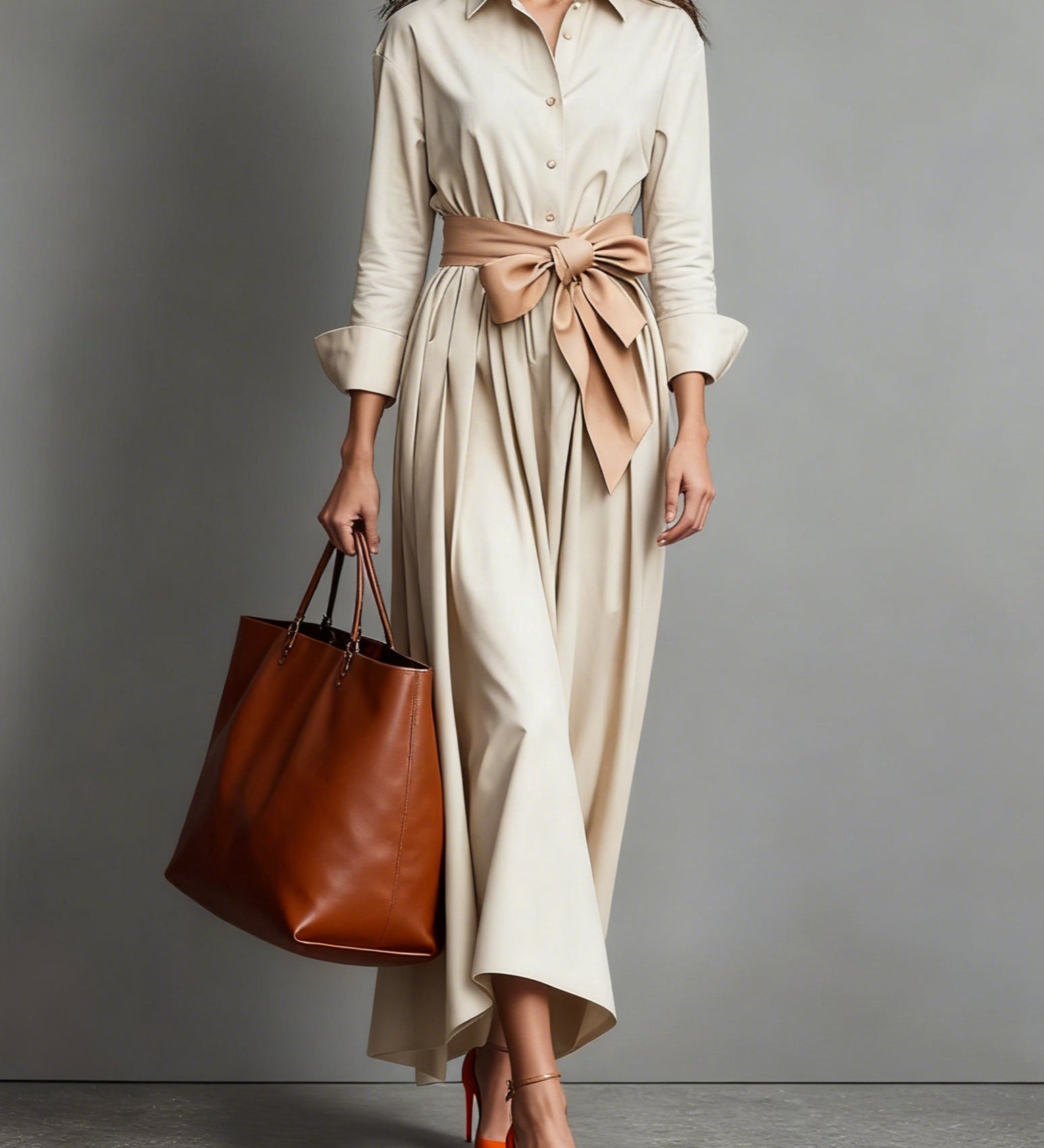 Marise | Elegantna maxi haljina s mašnom