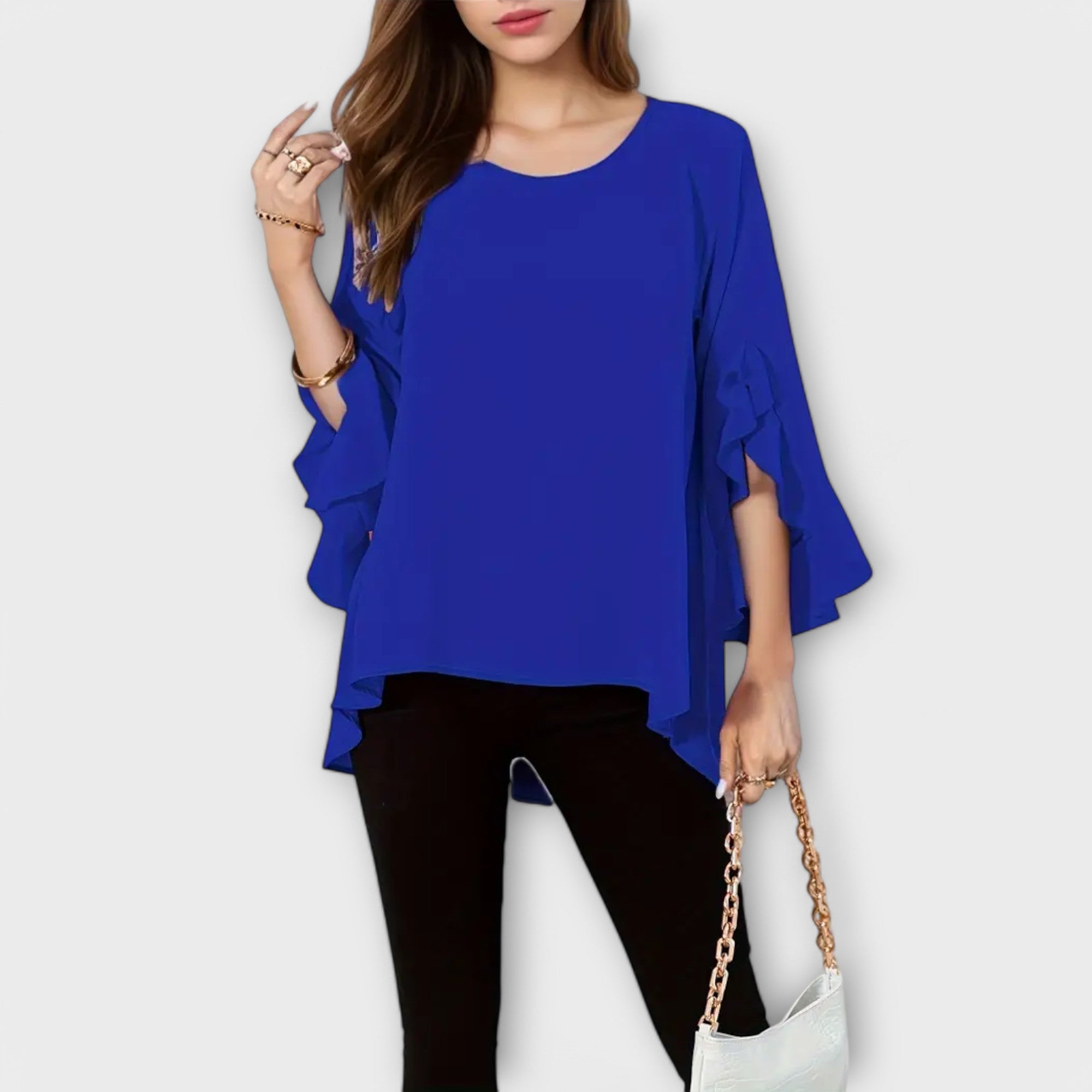 Aria - Blusa od laganog materijala s okruglim izrezom