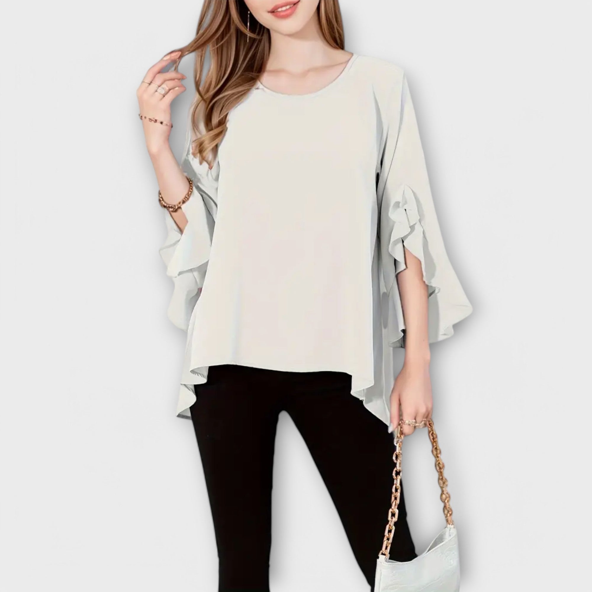 Aria - Blusa od laganog materijala s okruglim izrezom