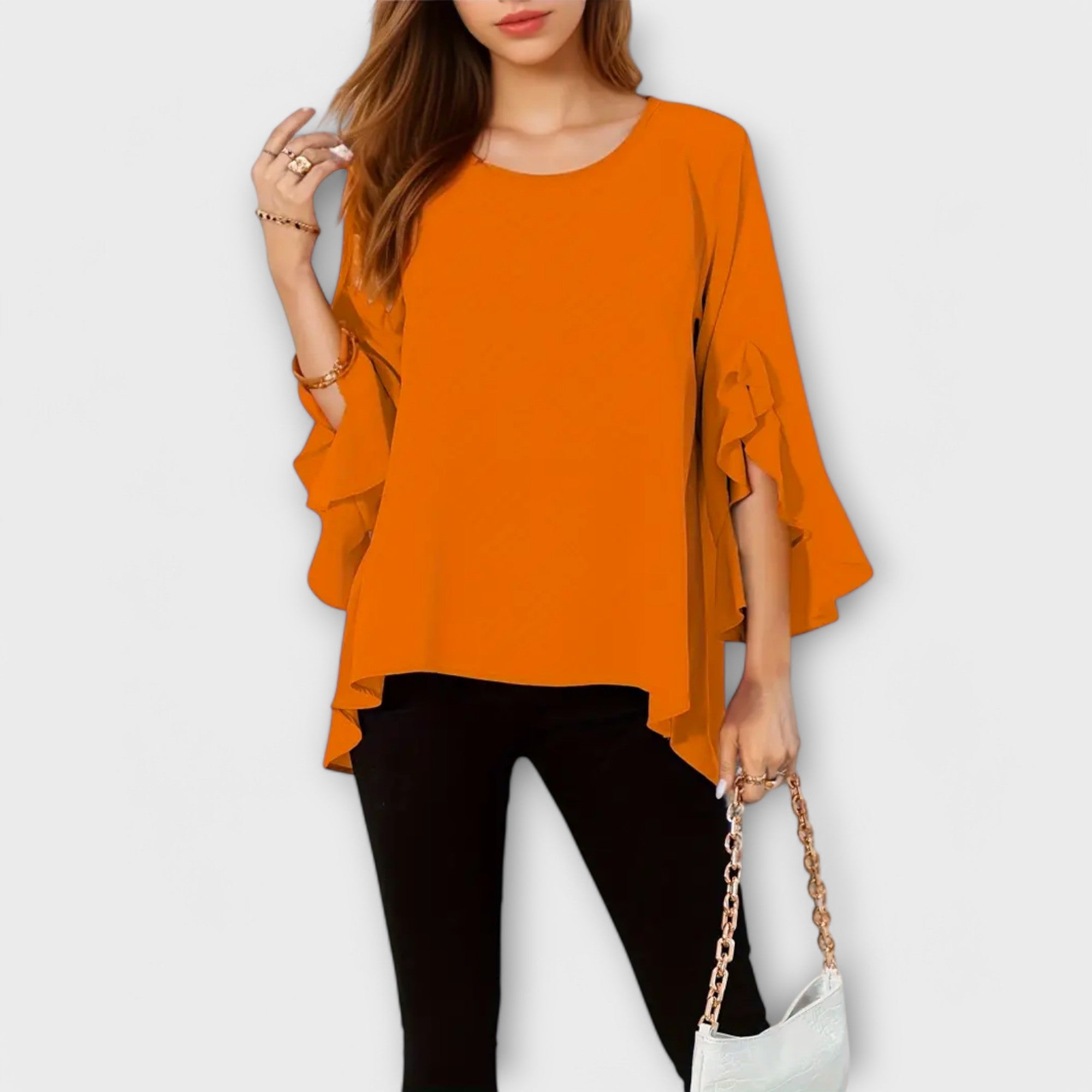 Aria - Blusa od laganog materijala s okruglim izrezom