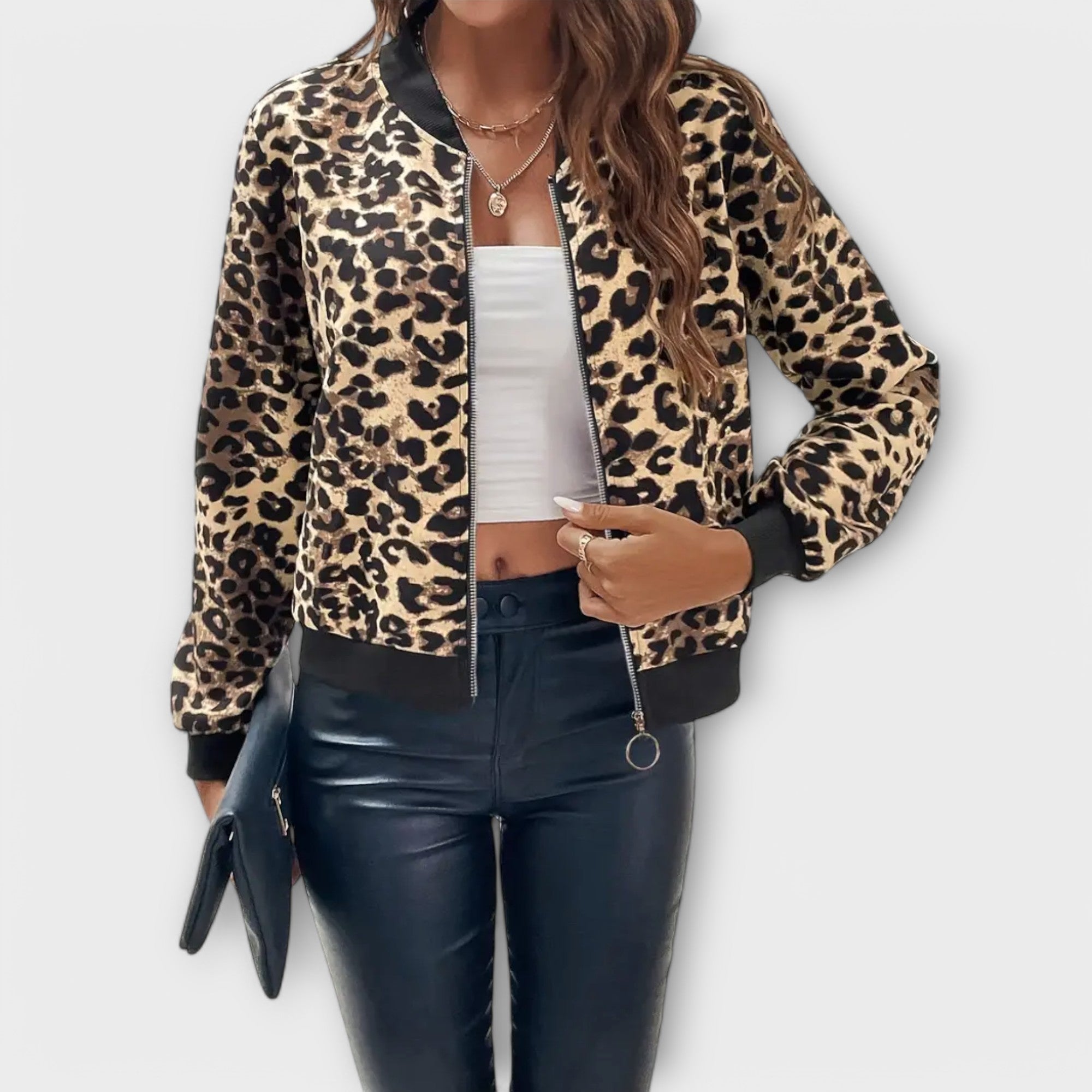 Raquel - Elegantni Model Jakne s Leopardskim Uzorkom