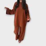 Ingrid – Plus Size Acanalado Stiliaus Komplekt