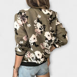 Andreia - Elegantna bomber jakna s cvjetnim uzorkom