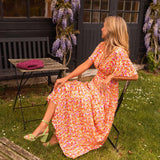 Sandra | Elegantna maxi haljina s V izrezom