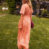 Sandra | Elegantna maxi haljina s V izrezom